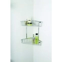 Croydex Rust Free Medium Two Tier Corner Storage Basket Caddy -Comfort Bathroom Store 7249540 4
