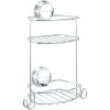 Croydex Stick 'N' Lock Rust Free Compact Two Tier Shower Basket Caddy, Chrome -Comfort Bathroom Store 7249552 1