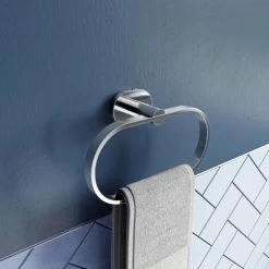 Croydex Flexi-Fix Metra Towel Ring, Chrome -Comfort Bathroom Store 7249599 5