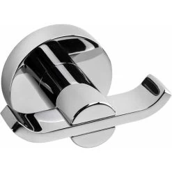Croydex Flexi-Fix Metra Double Robe Hook, Chrome