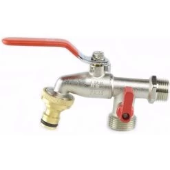 G6354 Double Outlet Garden Tap 1/2" – 3/4". Perfect For Patios And Decks With Timer Watering, Silver 9 G6354 Double Outlet Garden Tap 1/2" – 3/4". Perfect For Patios And Decks With Timer Watering, Silver -Comfort Bathroom Store 72504845 3