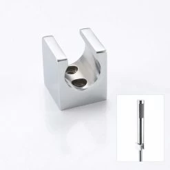 All Brass Shower Holder Wall Mounted Shower Head Holder For Handheld Shower Wand For Bathroom Chrome, C107-CH -Comfort Bathroom Store 72505487 4