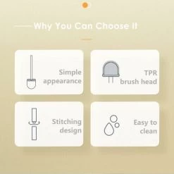 Toilet Brush (2 Pack) Silicone Toilet Brush, Toilet Brush And Holder With Soft Bristles And Non-slip Grip - Clean And Dry Quickly -Comfort Bathroom Store 72505738 3