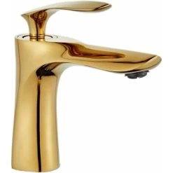 Sink Faucet Single Handle Brass Gold Chrome Gold Finish Single Handle With Sink