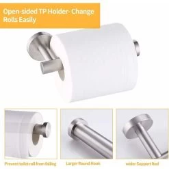 Wall Mounted Toilet Roll Holder Toilet Roll Holder Toilet Roll Holder Brushed Stainless Steel SUS304, A2075S12-2 11 Wall Mounted Toilet Roll Holder Toilet Roll Holder Toilet Roll Holder Brushed Stainless Steel SUS304, A2075S12-2 -Comfort Bathroom Store 72506558 5