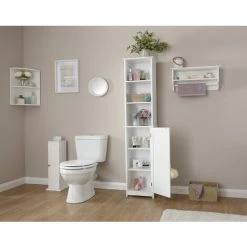 GFW Colonial Tall Cupboard White -Comfort Bathroom Store 72641505 5
