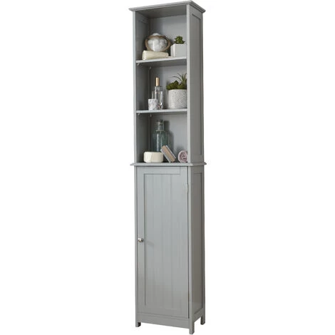 GFW Colonial Tall Cupboard Grey 3 GFW Colonial Tall Cupboard Grey