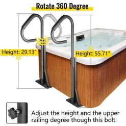 Vevor Hot Tub Handrail Spa Side Handrail 56" Grab Rail For Hot Tub Accessory -Comfort Bathroom Store 74437384 3