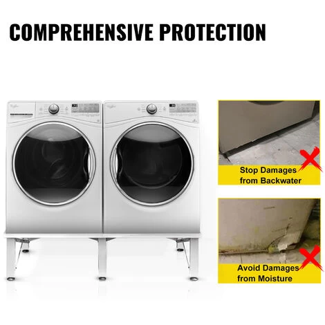 VEVOR Laundry Pedestal 48.8 X 21.6 Inch Width Universal Laundry Pedestal 11.8" Inch Height Laundry Pedestal Universal With Height-adjustable Feet For Washing Machines, Dryers, Freezers Or Refrigerator 6 VEVOR Laundry Pedestal 48.8 X 21.6 Inch Width Universal Laundry Pedestal 11.8" Inch Height Laundry Pedestal Universal With Height-adjustable Feet For Washing Machines, Dryers, Freezers Or Refrigerator - Image 4