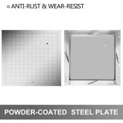VEVOR Recessed Manhole Cover Powder-coated Drain Cover 50x50cm Steel Lid W/Frame 9 VEVOR Recessed Manhole Cover Powder-coated Drain Cover 50x50cm Steel Lid W/Frame -Comfort Bathroom Store 74437738 3