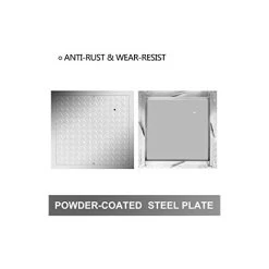 VEVOR Recessed Manhole Cover Powder-coated Drain Cover 60x60cm Steel Lid W/Frame -Comfort Bathroom Store 74437790 3