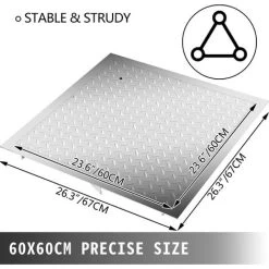 VEVOR Recessed Manhole Cover Powder-coated Drain Cover 60x60cm Steel Lid W/Frame -Comfort Bathroom Store 74437790 4