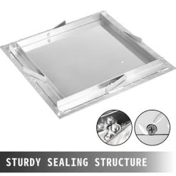 VEVOR Recessed Manhole Cover Powder-coated Drain Cover 60x60cm Steel Lid W/Frame -Comfort Bathroom Store 74437790 5