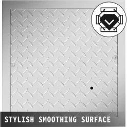 VEVOR Recessed Manhole Cover Powder-coated Drain Cover 40x40cm Steel Lid W/Frame -Comfort Bathroom Store 74437996 2