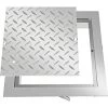 VEVOR Recessed Manhole Cover Powder-coated Drain Cover 30x30cm Steel Lid W/Frame -Comfort Bathroom Store 74438001 1