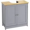 Under Sink Cabinet Cupboard Unit Double Doors Storage Bathroom Furniture Home GRAY