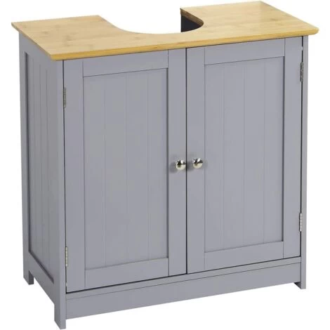 Under Sink Cabinet Cupboard Unit Double Doors Storage Bathroom Furniture Home GRAY 3 Under Sink Cabinet Cupboard Unit Double Doors Storage Bathroom Furniture Home GRAY