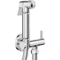 Wholesale Domestic Polished Chrome Wall Mounted Douche Shower Spray With Shut Off Valve -Comfort Bathroom Store 7470742 3