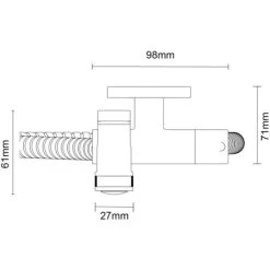Wholesale Domestic Polished Chrome Wall Mounted Douche Shower Spray With Shut Off Valve -Comfort Bathroom Store 7470742 5