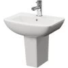 Wholesale Domestic Ailsa 500mm Basin With 1 Tap Hole And Full Pedestal -Comfort Bathroom Store 7474201 1