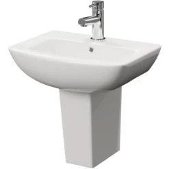Wholesale Domestic Ailsa 500mm Basin With 1 Tap Hole And Full Pedestal