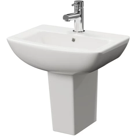 Wholesale Domestic Ailsa 500mm Basin With 1 Tap Hole And Full Pedestal 3 Wholesale Domestic Ailsa 500mm Basin With 1 Tap Hole And Full Pedestal