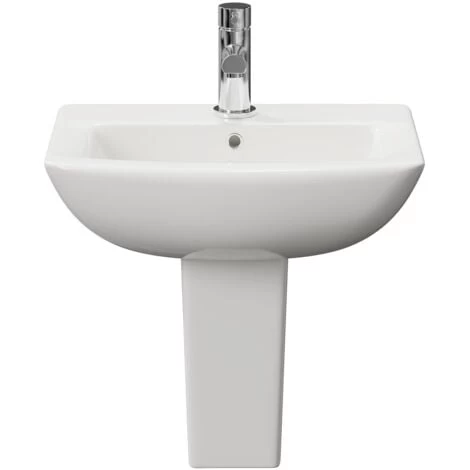 Wholesale Domestic Ailsa 500mm Basin With 1 Tap Hole And Full Pedestal 4 Wholesale Domestic Ailsa 500mm Basin With 1 Tap Hole And Full Pedestal - Image 2
