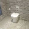BTW Back To Wall Toilet Pan With Soft Close Seat Bathroom Cloakroom WC Modern -Comfort Bathroom Store 74882886 1