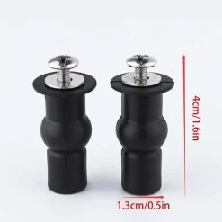 8 Pieces Toilet Seat Fixing Screws Accessories Toilet Lid Fixing Screws Toilet Seat Fixing Screws Used For Toilet Seats, Toilet Lids (black) -Comfort Bathroom Store 74922331 3