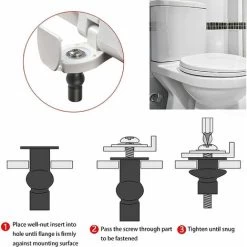 8 Pieces Toilet Seat Fixing Screws Accessories Toilet Lid Fixing Screws Toilet Seat Fixing Screws Used For Toilet Seats, Toilet Lids (black) -Comfort Bathroom Store 74922331 4