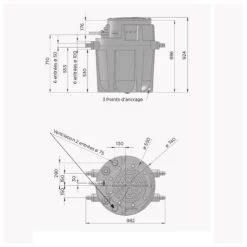 Saniflo Sanifos 250 Litre 6107 Underground Waste Pump Automatic Lifting Station -Comfort Bathroom Store 75021628 4