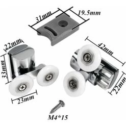 Shower Door Rollers,23mm Top Or Bottom Shower Door Rollers -Comfort Bathroom Store 75161510 5