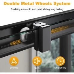 ELEGANT 760 X 760 Mm Sliding Corner Entry Shower Enclosure Door Cubicle Matt Black Frame -Comfort Bathroom Store 75178248 4