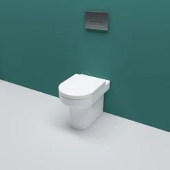 Sky Back To Wall Toilet Ceramic Soft Close Seat Modern Bathroom BTW Round WC