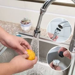 2PCS 360 Degree Swivel Faucet Aerator Kitchen Faucet Head 2 Modes Adjustable Shower Head Filter Sprayer For Kitchen Bathroom -Comfort Bathroom Store 75322168 5