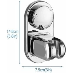 Large Adsorbability Suction Cup Shower Holder, 5 Adjustable Angle Modes, Wall Mount Hand Shower Holder -Comfort Bathroom Store 75324136 5