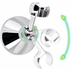 Wall Mounted Shower Holder Wall Mounted Hand Shower Holder 360° Swivel For Hand Shower Or Shower Head 9 Wall Mounted Shower Holder Wall Mounted Hand Shower Holder 360° Swivel For Hand Shower Or Shower Head -Comfort Bathroom Store 75324801 3