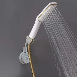 Suction Cup Shower Head Holder, Suction Cup Wall Mounted Hand Shower Holder, Hand Shower Holder, Suitable For Bathrooms, Hotels, Bath Centers (No Nails And No Glue) White -Comfort Bathroom Store 75325206 3