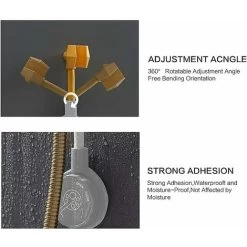 Suction Cup Shower Head Holder, Suction Cup Wall Mounted Hand Shower Holder, Hand Shower Holder, Suitable For Bathrooms, Hotels, Bath Centers (No Nails And No Glue) White -Comfort Bathroom Store 75325206 5