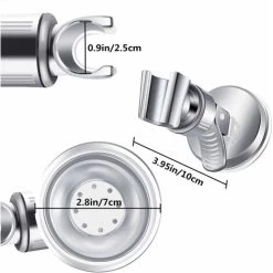 Shower Head Holder, Suction Cup Handheld Shower Holder, Wall Mount Shower Head, Universal Replaceable Shower Slider (Bracket) -Comfort Bathroom Store 75325759 3