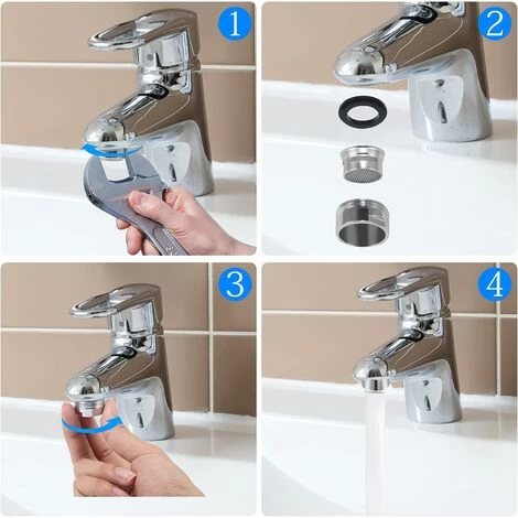 3 Pieces Water Saving Faucet Filter Faucet Accessories Diffuser Faucet Filter With Seal For Kitchen And Bathroom 7 3 Pieces Water Saving Faucet Filter Faucet Accessories Diffuser Faucet Filter With Seal For Kitchen And Bathroom - Image 5