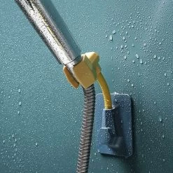 Wall Mounted Hand Shower Holder, 3pcs Universal Adjustable Shower Holder 360 Rotatable Adjustable Shower Head Holder Hanging Shower Head Portable Without Drilling Bathroom Accessory -Comfort Bathroom Store 75326385 4