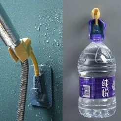 Wall Mounted Hand Shower Holder, 3pcs Universal Adjustable Shower Holder 360 Rotatable Adjustable Shower Head Holder Hanging Shower Head Portable Without Drilling Bathroom Accessory -Comfort Bathroom Store 75326385 5