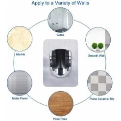 Shower Holder 1Pcs Suction Cup Shower Head Adjustable 3M Self-adhesive Waterproof No Drilling Bathroom Accessories -Comfort Bathroom Store 75328521 5