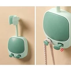 360 Degree Rotating Bathroom Shower Head Holder Punch-free Adjustable Suction Cup Mount Bracket Shower Holder Green -Comfort Bathroom Store 75329667 4