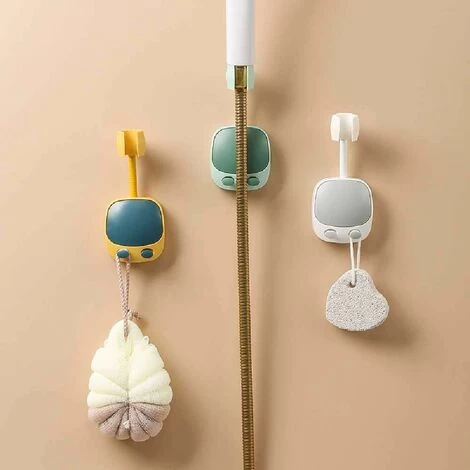 360 Degree Rotating Bathroom Shower Head Holder Punch-free Adjustable Suction Cup Mount Bracket Shower Holder Gray 4 360 Degree Rotating Bathroom Shower Head Holder Punch-free Adjustable Suction Cup Mount Bracket Shower Holder Gray - Image 2