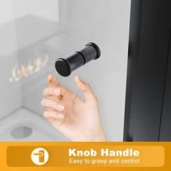 ELEGANT 900mm Black Frame Bifold Shower Door Enclosure Folding Bathroom Glass Wet Room -Comfort Bathroom Store 75364992 3