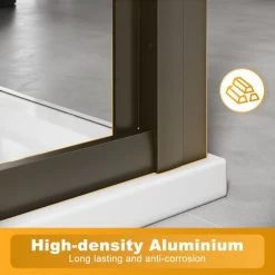 ELEGANT 900mm Black Frame Bifold Shower Door Enclosure Folding Bathroom Glass Wet Room -Comfort Bathroom Store 75364992 4