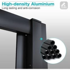 ELEGANT 700mm Black Frame Bifold Shower Door Enclosure Folding Bathroom Glass Wet Room -Comfort Bathroom Store 75365032 4