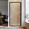 ELEGANT 800mm Black Frame Pivot Shower Door Enclosure Reversible Bathroom Wet Room -Comfort Bathroom Store 75365050 1